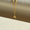 10k solid gold Virgo zodiac sign pendant, Safran Collection